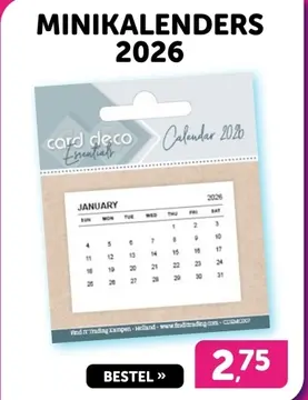 Aanbieding: Minikalenders 2026