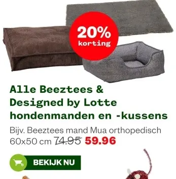 Aanbieding: Beeztees mand Mua orthopedisch