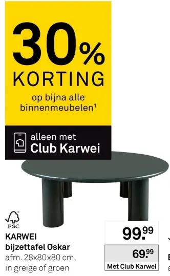 Aanbieding: bijzettafel Oskar