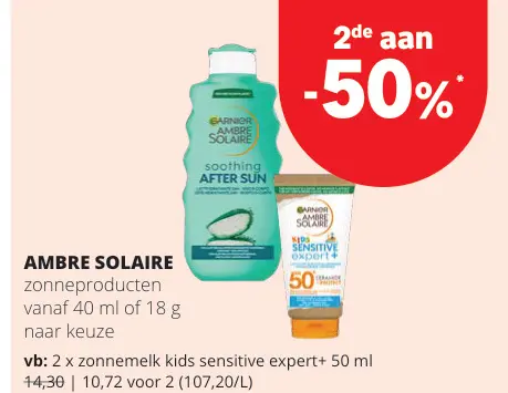 Promotie: AMBRE SOLAIRE zonneproducten