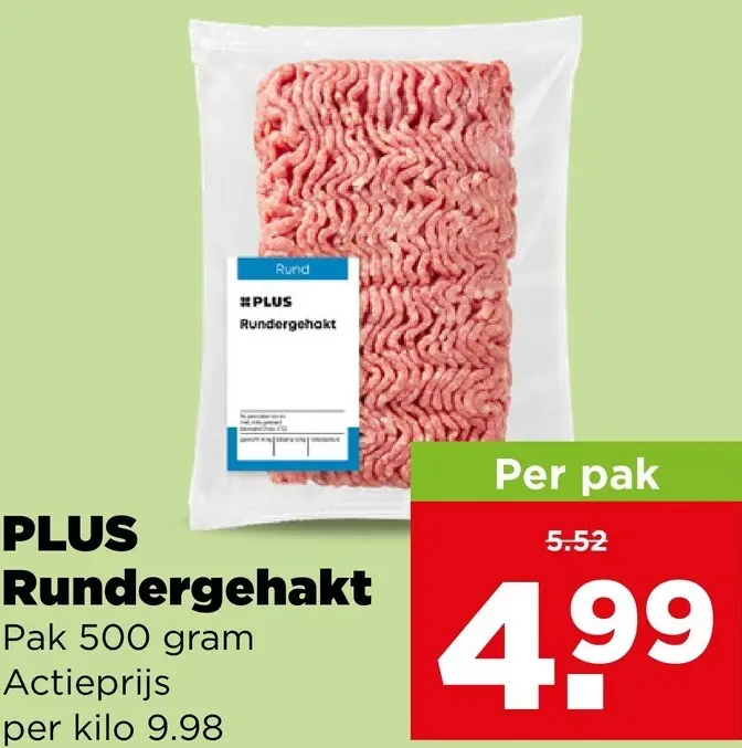 Aanbieding: PLUS Rundergehakt