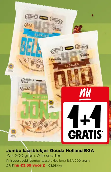 Promotie: Kaasblokjes Gouda Holland BGA