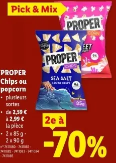 Offre: Chips ou popcorn