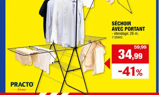 Offre: Séchoir avec portant
