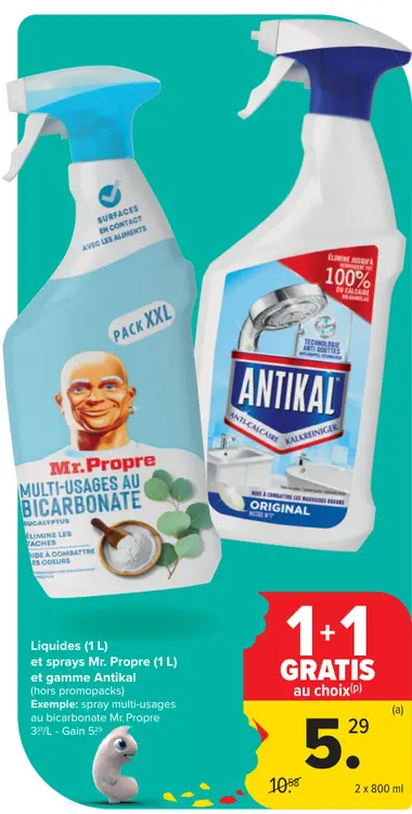 Offre: Liquides et sprays Mr. Propre (1 L) et gamme 