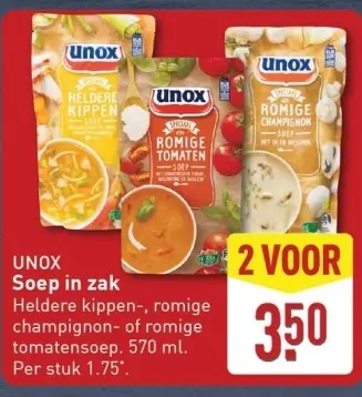 Aanbieding: Soep in zak