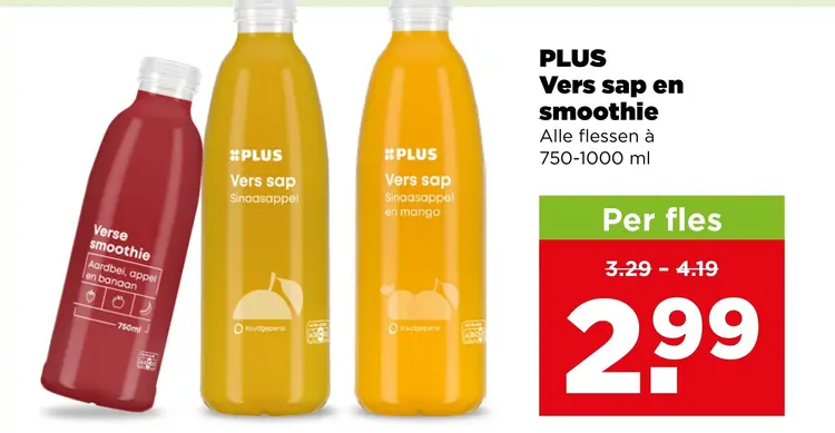 Aanbieding: Vers sap en smoothie