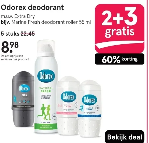 Aanbieding: Odorex deodorant