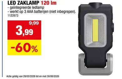 Promotie: Led zaklamp
