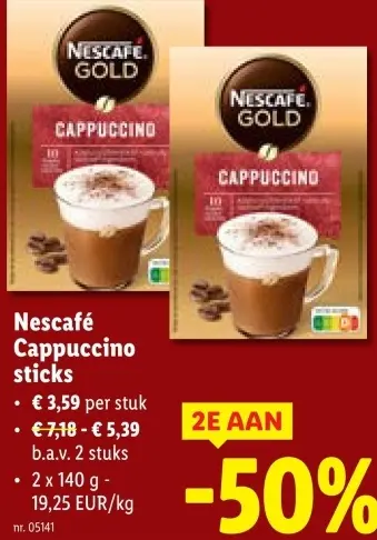 Promotie: Cappuccino sticks