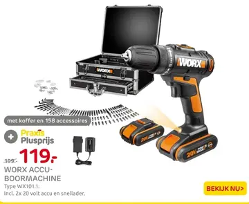 Aanbieding: Worx accu-boormachine