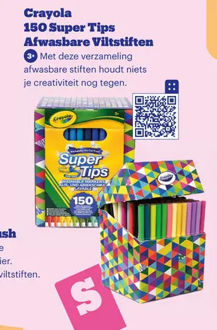 Aanbieding: 150 Super Tips Afwasbare Viltstiften