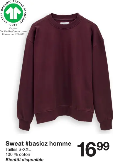 Offre: Sweat #basicz homme