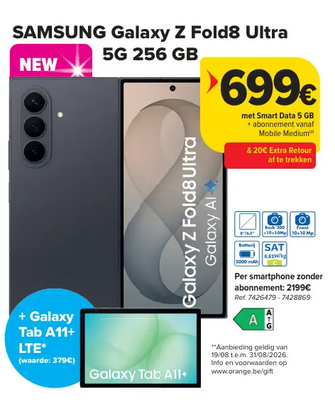Promotie: Galaxy Z Fold8 Ultra 5G 256 GB