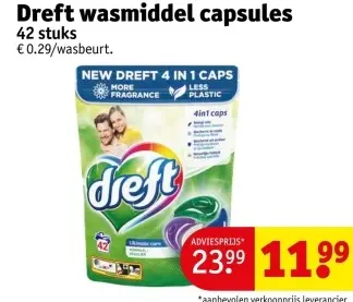 Promotie: Dreft wasmiddel capsules