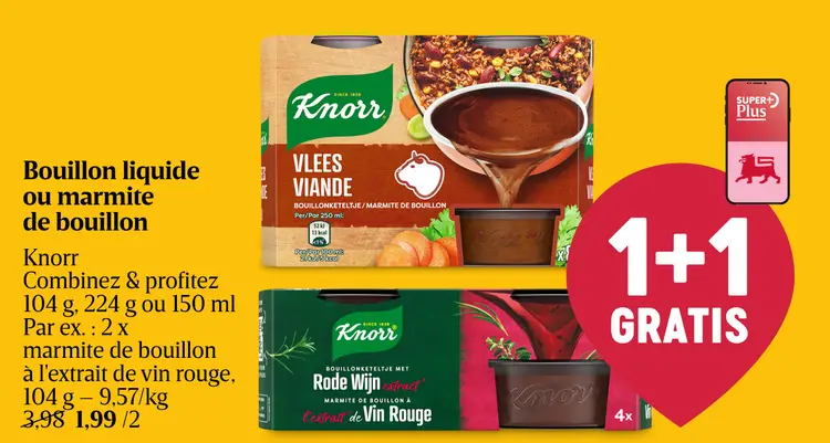 Offre: Bouillon liquide ou marmite de bouillon