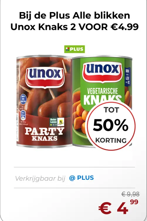 Aanbieding: Unox Knaks