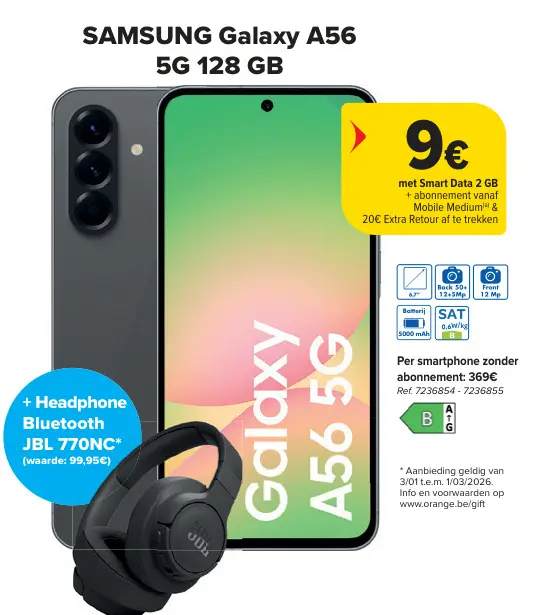 Promotie: Galaxy A56 5G 128 GB