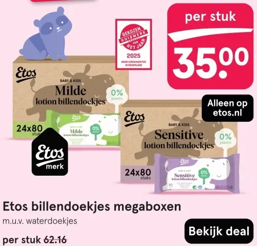 Aanbieding: Billendoekjes megaboxen