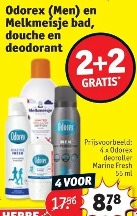 Promotie: Odorex (Men) en Melkmeisje bad, douche en deodorant