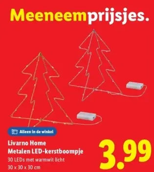 Aanbieding: Metalen LED-kerstboompje