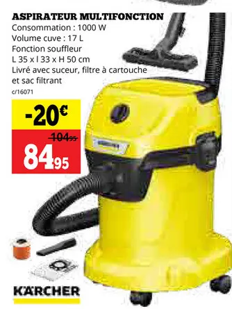 Offre: Aspirateur multifonction