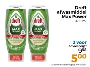 Aanbieding: afwasmiddel Max Power