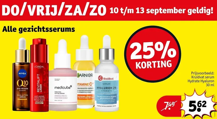 Promotie: Alle gezichtsserums