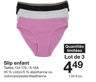 Offre: Slip enfant