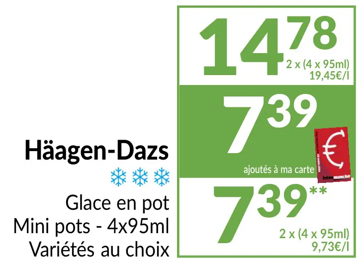 Offre: Glace en pot Mini pots