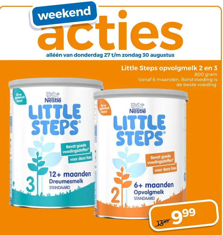 Aanbieding: Little Steps opvolgmelk 2 en 3