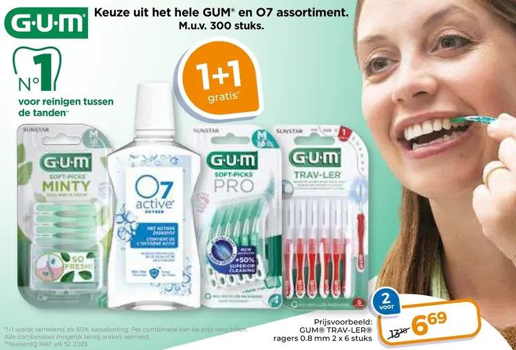 Aanbieding: Het hele GUM en O7 assortiment (m.u.v. 300 stuks)