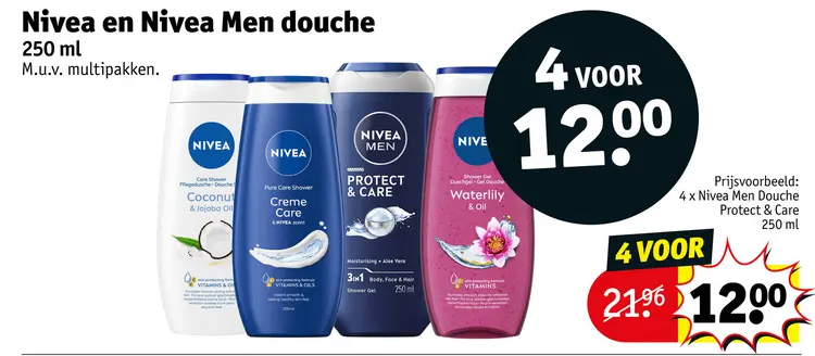 Promotie: Nivea en Nivea Men douche