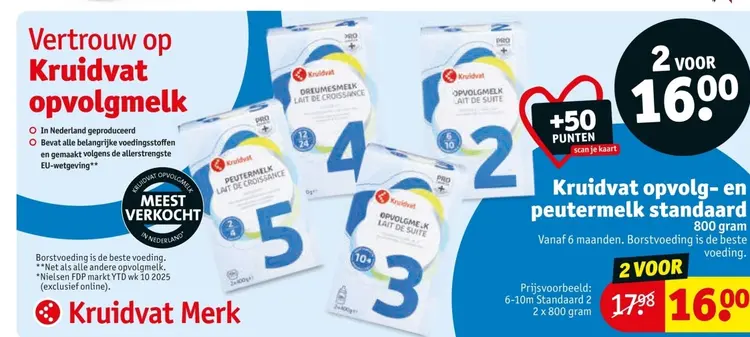 Aanbieding: Kruidvat opvolg- en peutermelk standaard