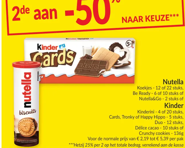 Promotie: Nutella & Kinder products