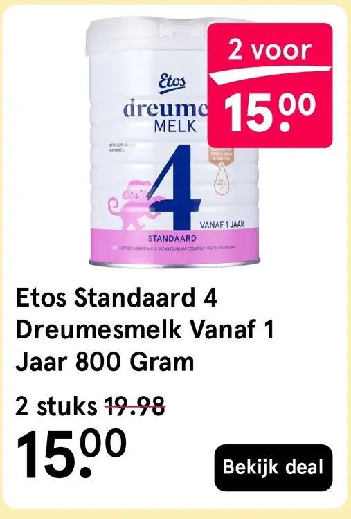 Aanbieding: Standaard 4 Dreumesmelk
