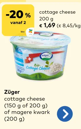 Promotie: cottage cheese