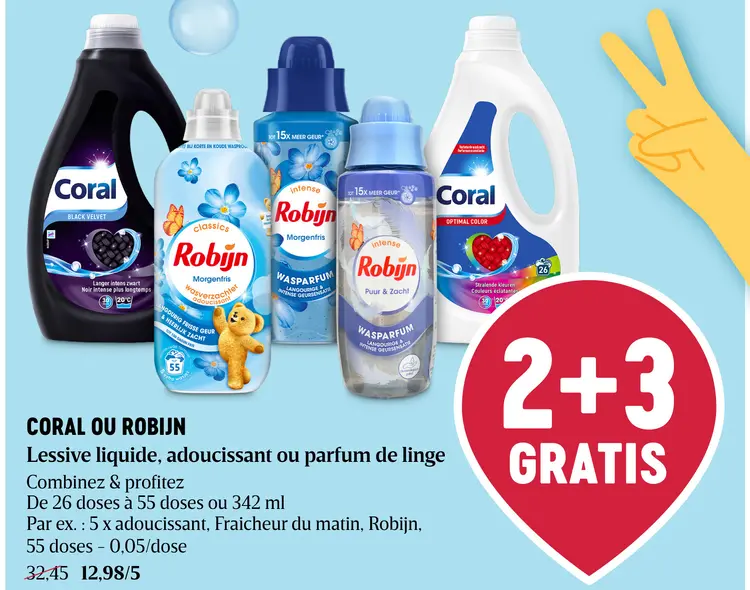 Offre: Lessive liquide, adoucissant ou parfum de linge