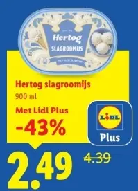 Aanbieding: Slagroomijs