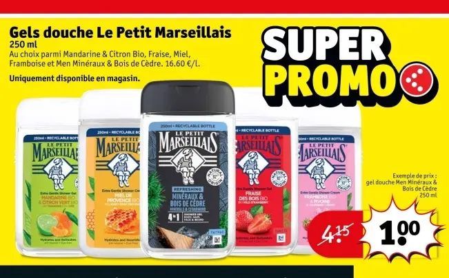 Offre: Gels douche Le Petit Marseillais