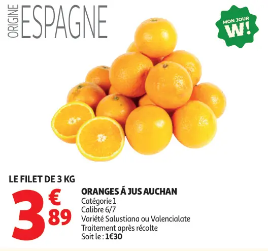Offre: Oranges á jus