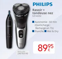 Offre: Rasoir + tondeuse nez