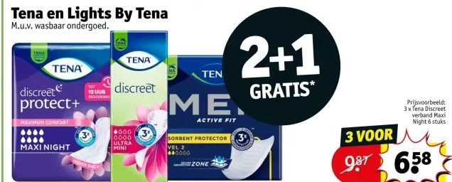 Promotie: Tena Discreet verband Maxi Night
