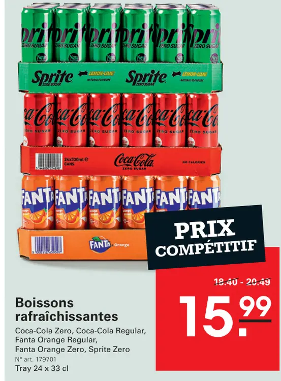 Offre: Boissons rafraîchissantes