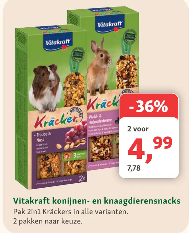 Aanbieding: konijnen- en knaagdierensnacks