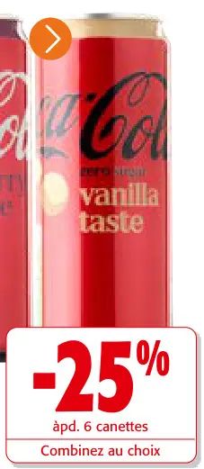 Offre: Zero Sugar Vanilla Taste canette 33 cl