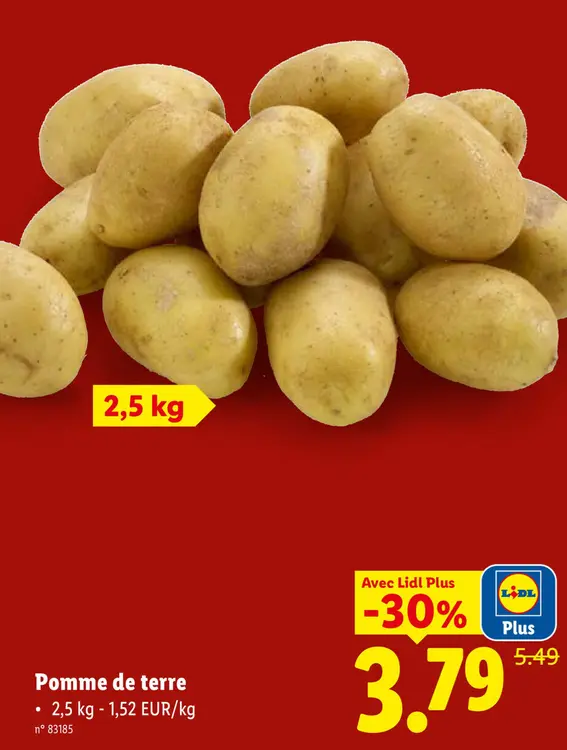Offre: Pomme de terre