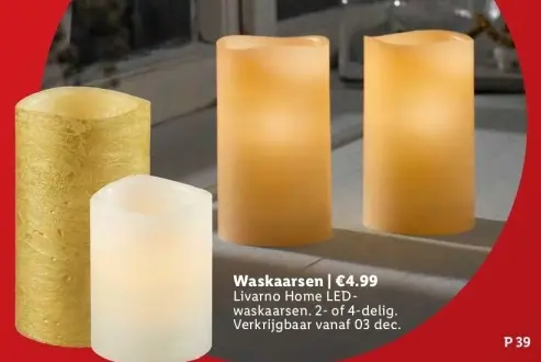 Aanbieding: Waskaarsen