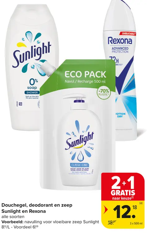 Promotie: Douchegel, deodorant en zeep