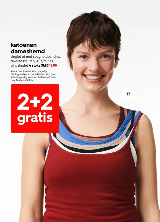 Aanbieding: Katoenen dameshemd